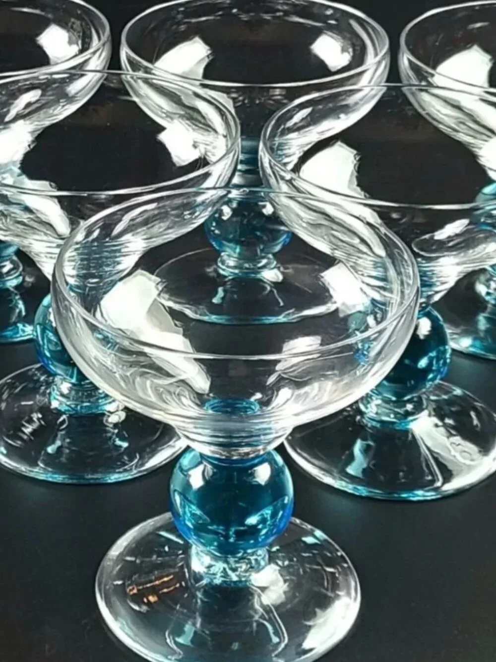 Anthropologie Coupe Cocktail Martini Glasses - Set of 6 - Picture 2 of 3